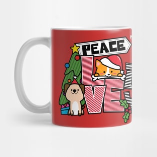 Peace Love Joy Dog Mug